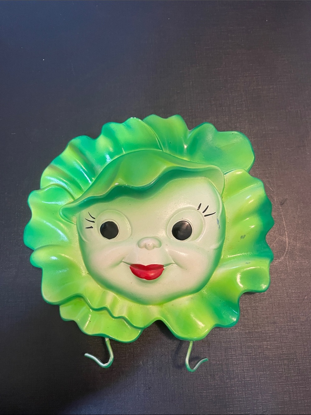 Vintage Miller Studios Chalkware Lettuce Potholder Hanger Anthropomorphic